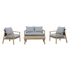 4 Seater Pura Acacia Wood Outdoor Lounge Set