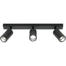 Stockholm Black Aluminium 3 Lamp Rail Spotlight