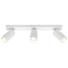 Stockholm White 3 Light Outdoor Rail Spotlight