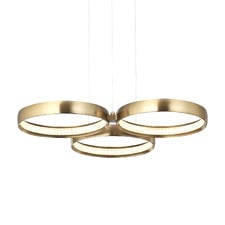 Clara Steel LED 3 Light Pendant