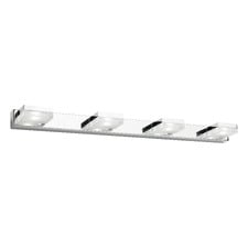 Cube Mirror & Acrylic 4-Light LED Wall Light