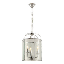 Clovelly Aluminium & Glass 3 Light Pendant