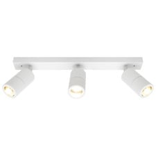 Stockholm White 3 Light Outdoor Rail Spotlight