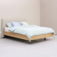 Ameera Oak Wood Queen Bed Frame