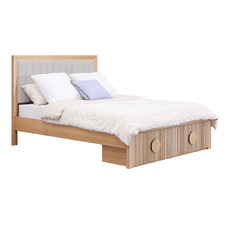 Amelie Ash Wood Queen Bed with Drawers