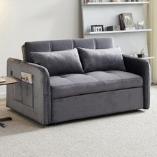 Liviana 2 Seater Single Velvet Sofa Bed