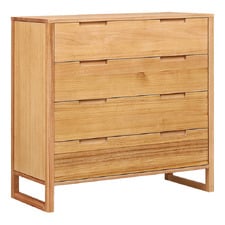 Zephyr Tasmanian Oak 4 Drawer Tallboy
