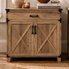 Harrison Storage Cabinet with Slide Out Desk