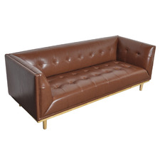 Leonor 3 Seater Faux Leather Sofa