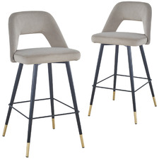 64cm Jacinta Velvet Barstools (Set of 2)