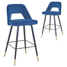 64cm Vernon Velvet Barstools (Set of 2)
