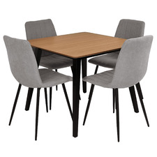 4 Seater Grey Amato Dining Table & Chair Set