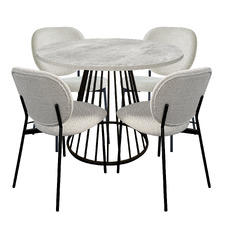 4 Seater Rigel Round Dining Table & Chair Set
