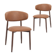 Denver Faux Leather Dining Chairs (Set of 2)