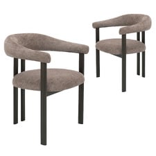 Brown Gia Upholstered Dining Chairs (Set of 2)