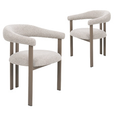 Taupe Gia Upholstered Dining Chairs (Set of 2)