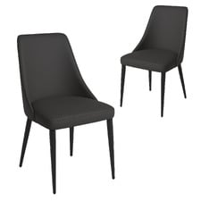 (Set of 2) Ezra Faux Leather Dining Chairs