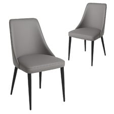 Ezra Faux Leather Dining Chairs (Set of 2)