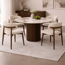 4 Seater Emma Sintered Stone Dining Table & Chair Set