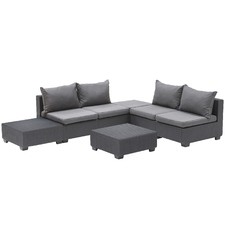 Grey Sapporo 5 Seater Lounge & Table Set