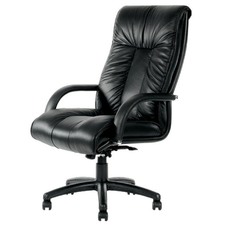 Goulburn Chair with Soft Padded Leather on Steel Armrests