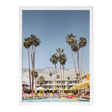 Poolside At The Saguaro Framed Printed Wall Art