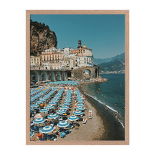 Italian Beachgoers Framed Printed Wall Art