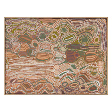 Mina Mina Jukurrpa VIII Neutral Canvas Wall Art