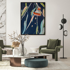 Coral Flowering Gum Canvas Wall Art