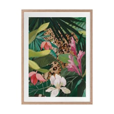 Jungle Peekaboo Leopard Printed Wall Art
