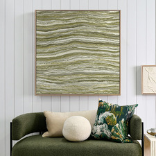 Dhaagun Green Canvas Wall Art