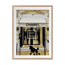 Chanel in Gold Printed Wall Art