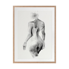 Flawless Female Charcoal I Printed Wall Art