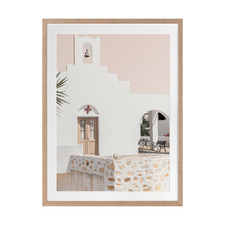 Santorini Chapel Printed Wall Art