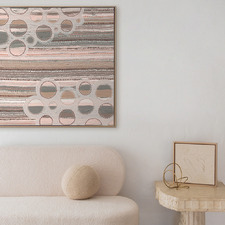Wiradjuri Yiramiilan Grey Canvas Wall Art