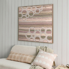 Wiradjuri Yiramiilan Purple Canvas Wall Art