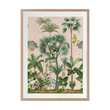 Indian Summer Pink & Green I Printed Wall Art