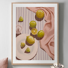 Sour Pink Printed Wall Art