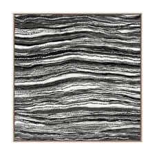 Dhaagun Black Canvas Wall Art
