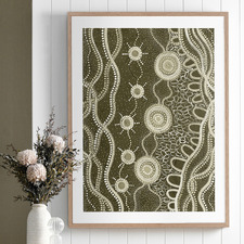 Murriyang Green Printed Wall Art