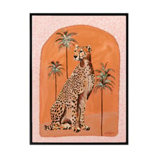 Orange Thinking of You Printed Wall Art