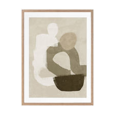 Dark Brown At Ease Printed Wall Art