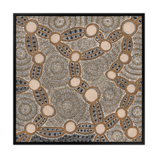 Brown Wanakiji Jukurrpa Printed Wall Art