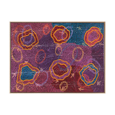 Dark Pink Yankirri Jukurrpa III Printed Wall Art