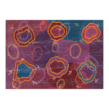 Dark Pink Yankirri Jukurrpa III Printed Wall Art