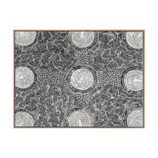 Grey Pikilyi Jukurrpa Printed Wall Art