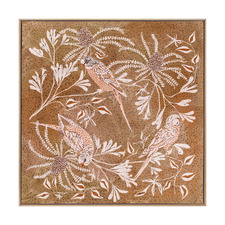 Fluttering in Florals Framed Canvas Wall Art