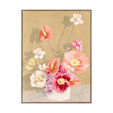 Bouquet in Sunrise Framed Canvas Wall Art