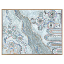 Light Blue Bila IV Canvas Wall Art