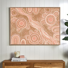 Marrambidya Bila Peach Printed Wall Art